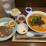 Chageikan Jasmine - 坦々麺+魯肉飯（ルーローハン）セット❗️