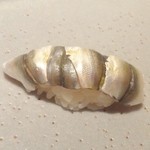 寿しの吉乃 - 旬の新子は4枚使用で１貫です