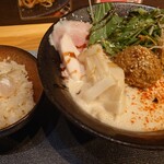 鯛担麺専門店 抱きしめ鯛 - 鯛坦麺汁ありランチセット(1,100円)