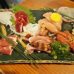 ほうせん - 鶏のお刺身盛り合わせ五種