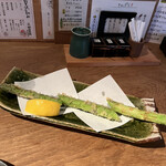蕎麦 いち - アスパラの天ぷら