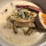 鴨出汁中華蕎麦 麺屋yoshiki - 塩つけ蕎麦+浅利リゾット