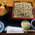 まんまや - もり蕎麦と穴子天丼定食1,400円(税込)