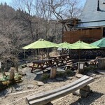 手打そば　もみじ野 - 外でもいただける