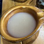 手打そば　もみじ野 - 蕎麦湯