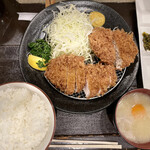 とんかつ 椛 - ランチ限定setロース&メンチ定食