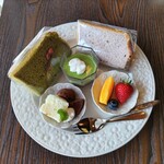 Chiffon no Ouchi coPain - 兩個組合的舒芙蕾(抹茶ぜんざい舒芙蕾、莓果&莓果&莓果舒芙蕾)