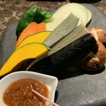 焼肉 紫峰牛 - 野菜盛り
