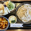 がむしゃら - 料理写真:肉汁うどんと天ぷら盛り合わせ