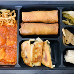 バーミヤン - 料理写真:エビチリ、エビ春巻き、餃子弁当