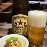 鉄なべ なみき庵 - お酒①サッポロラガービール　赤星(税込660円)
