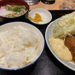 食事処 あじもり - チキン南蛮＋ミニうどん