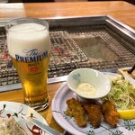 Miyakowasure Nanaowan Rizo Tonotoomakidai - カキフライ、生ビール