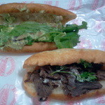 201307牛焼肉(手前）、アボカド豆チーズ（奥）