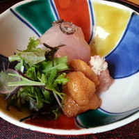 うなぎと季節料理とらや - ソイの昆布〆です。