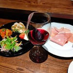 Trattoria Ume - 【2023.4.4(火)】赤ワインと注文した料理