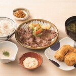 桜島どりのチキン南蛮と牛たん麦とろろ定食