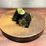 きう - ◆3年物の沢庵漬けとハーブと黒胡椒の手巻き寿司