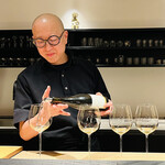 きう - ◎久田大将はイタリアンシェフの経験もあり、ワインの造詣も深い。