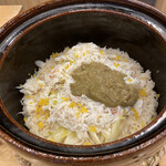 みつき - 蟹の炊き込みご飯に合わす
