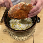 みつき - 蟹甲羅にある蟹味噌を
