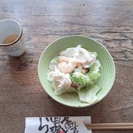 蕎麦と料理　ら - コースメニューの温野菜サラダ