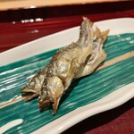 銀座 しのはら - 稚鮎の塩焼き 蓼酢