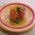 かっぱ寿司 - サーモンアボたく 170円(税込187円)