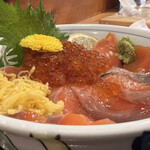 網元料理あさまる - サーモンいくら丼 1,720円