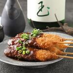 Nagoya specialty: 3 miso kushikatsu