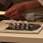 千葉たかおか - 焼き目が付いた太刀魚の押し寿司