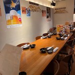 地酒と道産食材 一笑 - 奥の席にて