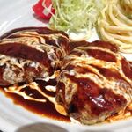 喫茶 寿々 - 煮込みハンバーグ定食（大盛）850円