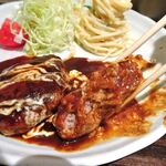 喫茶 寿々 - 煮込みハンバーグ定食（大盛）850円