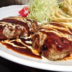 喫茶 寿々 - 煮込みハンバーグ定食（大盛）850円