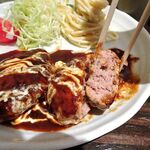 喫茶 寿々 - 煮込みハンバーグ定食（大盛）850円