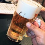 手しごとの店 ちくら - 生ビールで乾杯　*:.。.:*(乾´∀｀)ﾉc■■зヽ(´∀｀杯)*:.。.:*