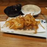 卓 - 小エビと新玉ねぎのかきあげその１