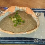 磯丸水産 - 蟹味噌甲羅焼