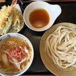 久兵衛屋 - 濃厚海老つけうどん天ぷらセット小盛り1,144円