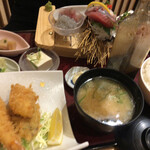 ふじ丸 - 舟盛りミックスフライ定食