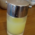 Shimpei Udon - すだち酢　※これを冷かけに入れると・・・急激に味が変わります