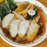 とら食堂 - 焼豚ワンタン麺（醤油）