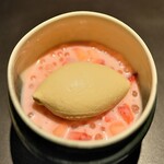 ShinoiS - あまおうのイチゴでスープ、メイプルカスタードクリームのアイスと。