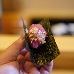 鮨駒 - ねぎとろ手巻き