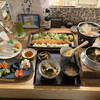 Kaisen Ryouri To Kamameshi Araki - にしん釜めし、寄せ小鍋、真いか刺、ホッケフライ、あらき手作り漬物盛合せ、玉露入り緑茶