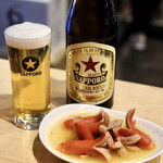 波へい - 赤タコウインナーと赤星