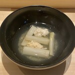麻布十番 鮨とも - 鯛の白子のお吸い物