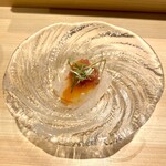 麻布十番 鮨とも - 白エビと鯛の酒盗