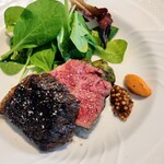 La Brianza - 鹿児島県産A5サカエヤ手当て熟成黒毛和牛炭火焼き。ずっとお世話になっていたOさんが異動のため六本木本店では最後の火入れとなった日感謝☆美味しかった〜!!でも寂しい……けど異動先でのご活躍も応援したい☆